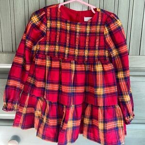 Apple Button Tahari 2T Plaid Dress